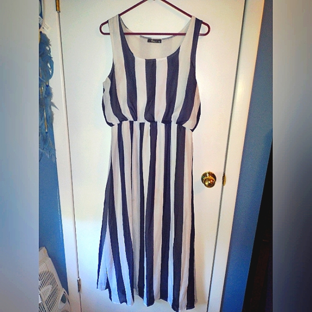 Pinc Full-length XL Navy and White Dress